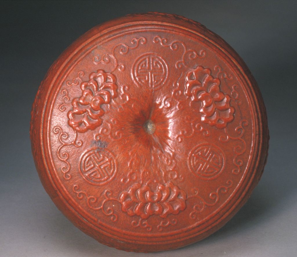 图片[2]-Pao made round box with lotus pattern and longevity characters-China Archive